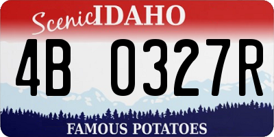 ID license plate 4B0327R