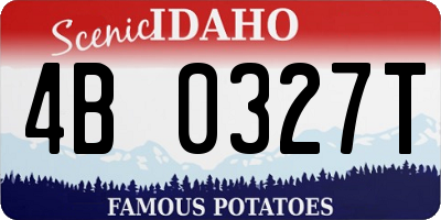 ID license plate 4B0327T
