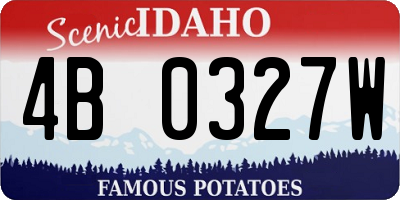 ID license plate 4B0327W