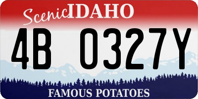 ID license plate 4B0327Y