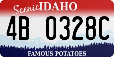 ID license plate 4B0328C