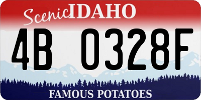 ID license plate 4B0328F