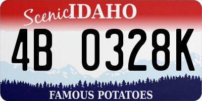 ID license plate 4B0328K