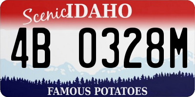 ID license plate 4B0328M