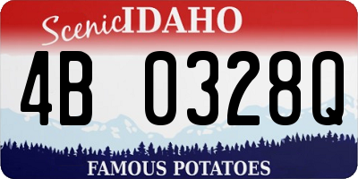 ID license plate 4B0328Q