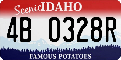 ID license plate 4B0328R