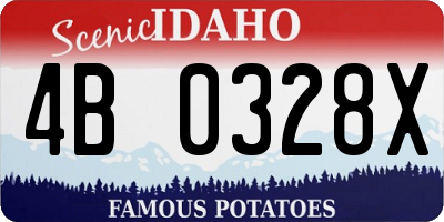 ID license plate 4B0328X
