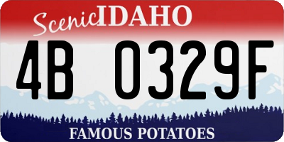 ID license plate 4B0329F