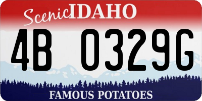 ID license plate 4B0329G