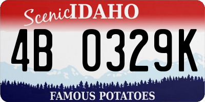 ID license plate 4B0329K