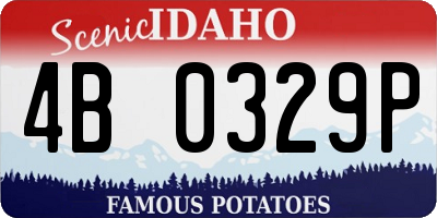 ID license plate 4B0329P
