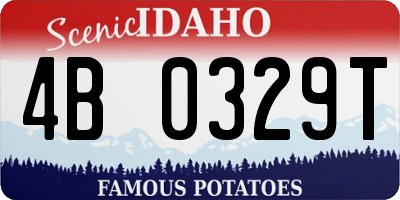 ID license plate 4B0329T