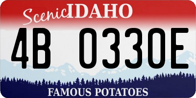 ID license plate 4B0330E