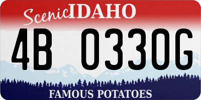 ID license plate 4B0330G