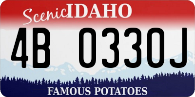 ID license plate 4B0330J
