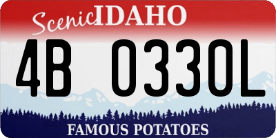 ID license plate 4B0330L