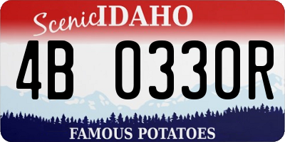 ID license plate 4B0330R