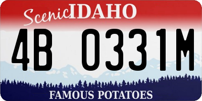 ID license plate 4B0331M