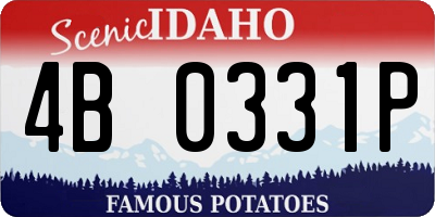 ID license plate 4B0331P