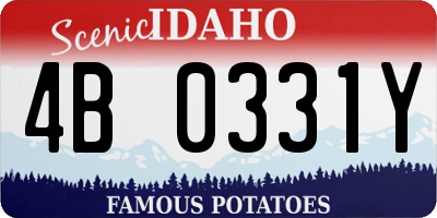 ID license plate 4B0331Y