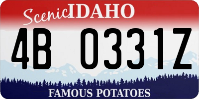 ID license plate 4B0331Z