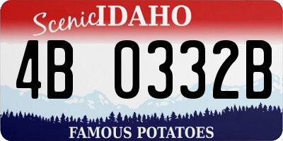 ID license plate 4B0332B