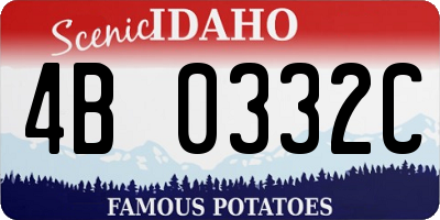 ID license plate 4B0332C