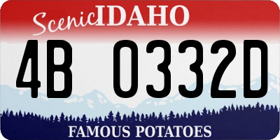 ID license plate 4B0332D