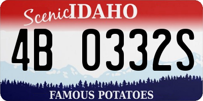 ID license plate 4B0332S