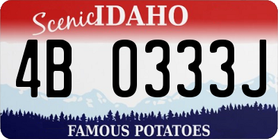 ID license plate 4B0333J