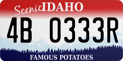 ID license plate 4B0333R