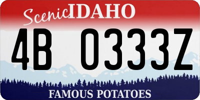 ID license plate 4B0333Z