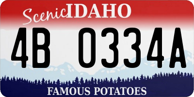 ID license plate 4B0334A