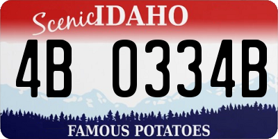 ID license plate 4B0334B