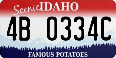 ID license plate 4B0334C