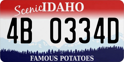 ID license plate 4B0334D