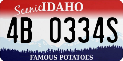 ID license plate 4B0334S