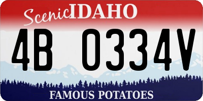 ID license plate 4B0334V