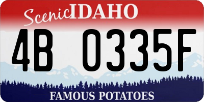 ID license plate 4B0335F