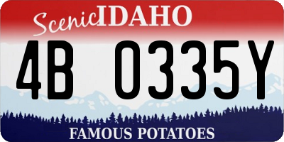 ID license plate 4B0335Y