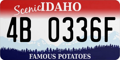 ID license plate 4B0336F
