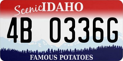 ID license plate 4B0336G