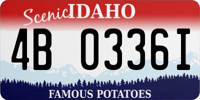 ID license plate 4B0336I