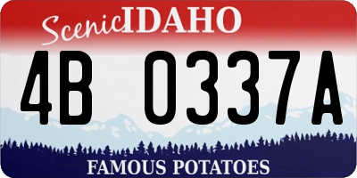 ID license plate 4B0337A