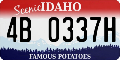 ID license plate 4B0337H
