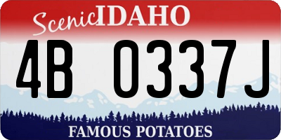 ID license plate 4B0337J