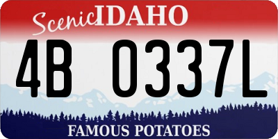 ID license plate 4B0337L