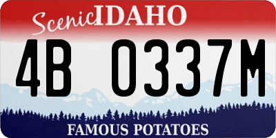 ID license plate 4B0337M