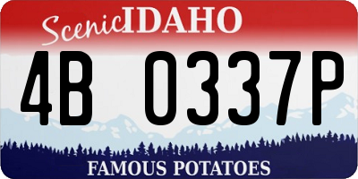 ID license plate 4B0337P