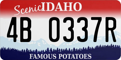 ID license plate 4B0337R